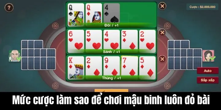 Chọn mức cược phù hợp để vào tiền giúp chiến thắng nhanh